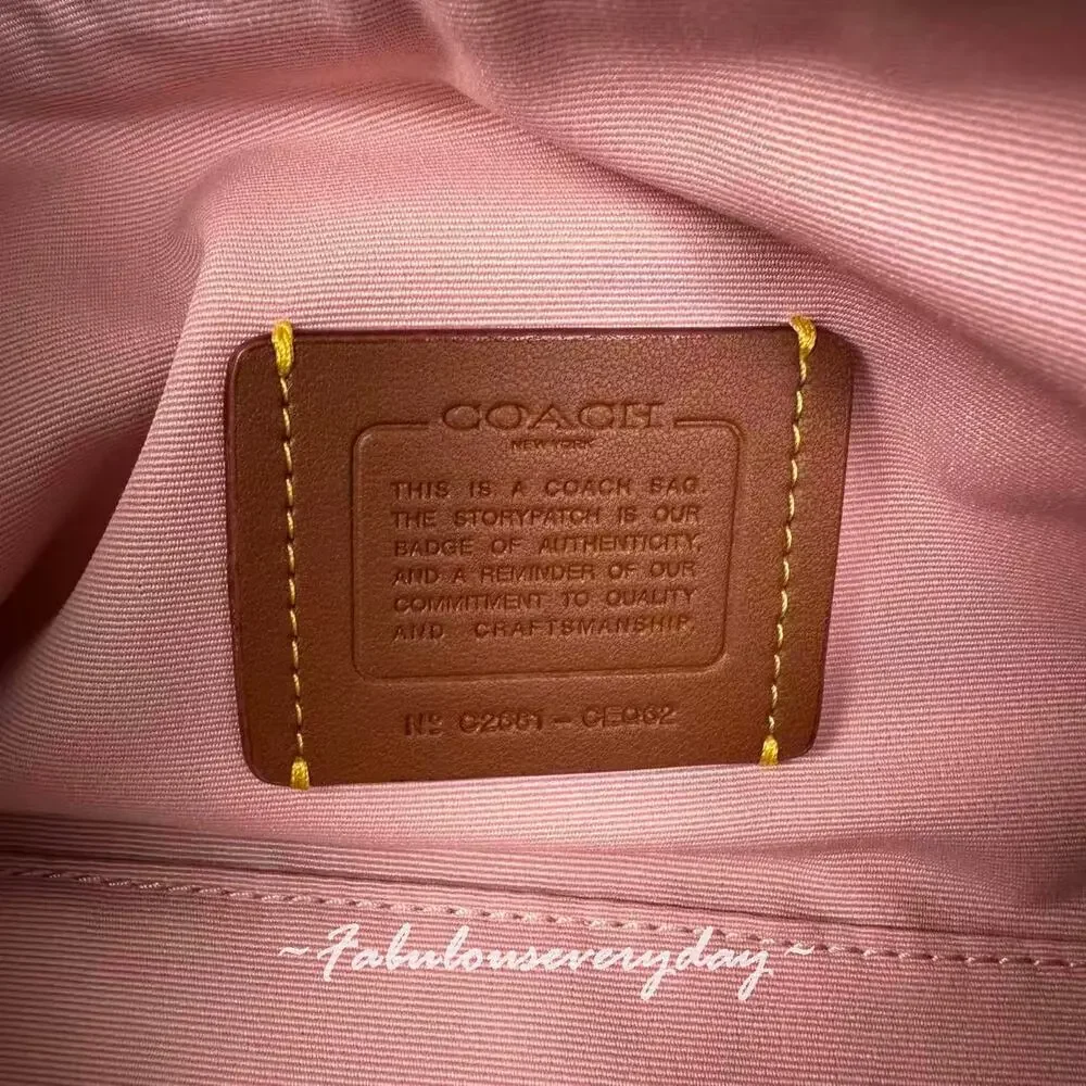 Coach Quilted Pink Shoulder Bag with Chain Strap